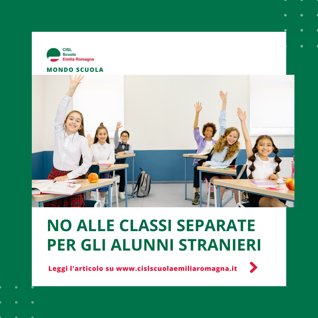 No alle classi separate per gli alunni stranieri